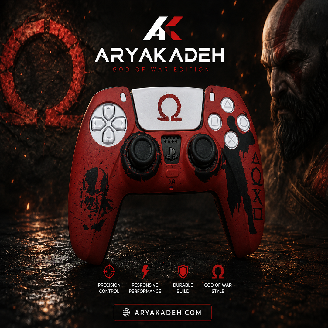 کاور دسته بازی PS5 طرح god of war