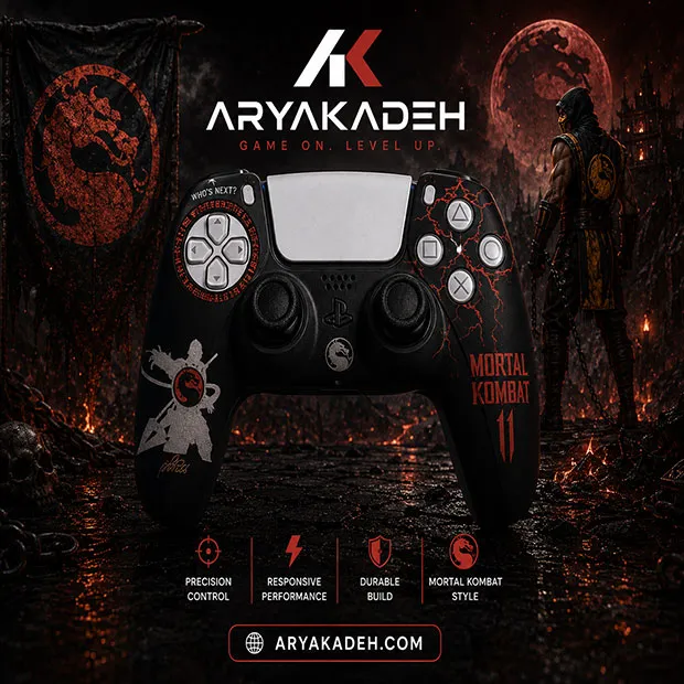 کاور دسته بازی PS5 طرح mortal2