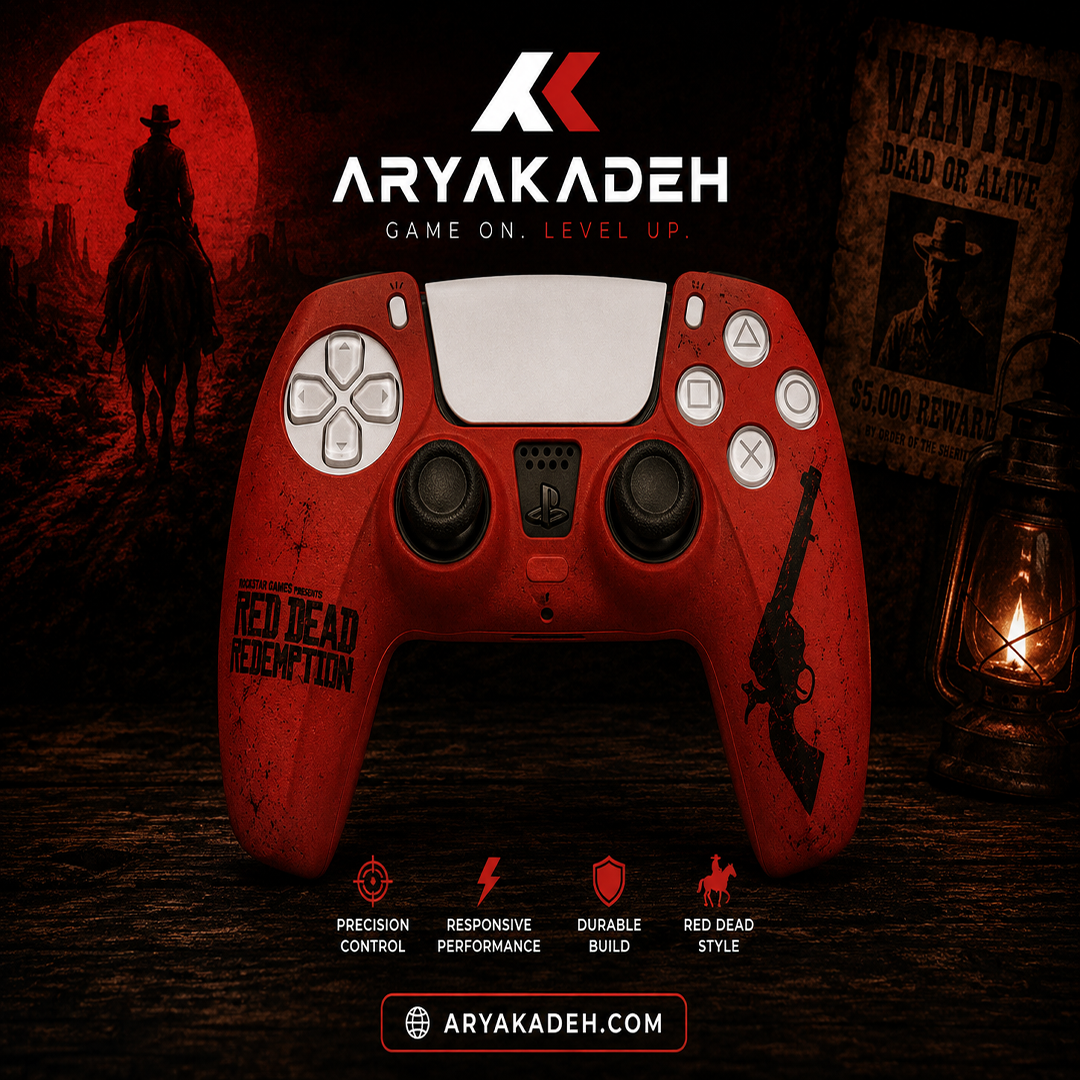 کاور دسته بازی PS5 طرح red dead